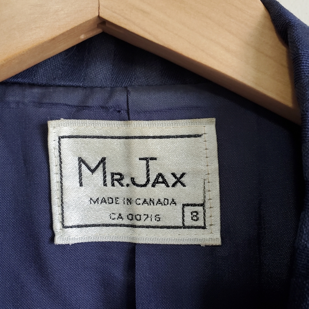 VINTAGE / S / Women's Mr. Jax Double Breasted Button Up Wool Blend Blazer Jacket - Picture 7 of 9